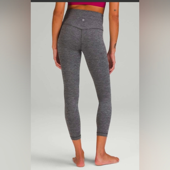 Lululemon align high rise heathered graphite gray cropped leggings size 14 - Picture 7 of 7